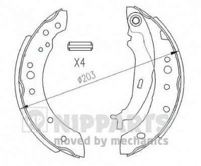 NIPPARTS n3505043 -  Комплект тормозных колодок