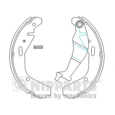 NIPPARTS n3508028 -  Комплект тормозных колодок