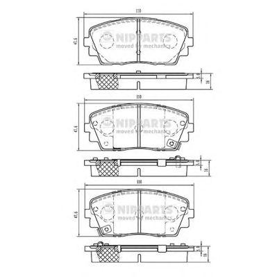 NIPPARTS n3600332 -  Комплект тормозных колодок, дисковый тормоз