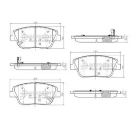 NIPPARTS n3600334 -  Комплект тормозных колодок, дисковый тормоз