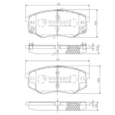 NIPPARTS n3600545 -  Комплект тормозных колодок, дисковый тормоз