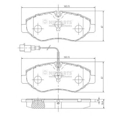 NIPPARTS n3601100 -  Комплект тормозных колодок, дисковый тормоз