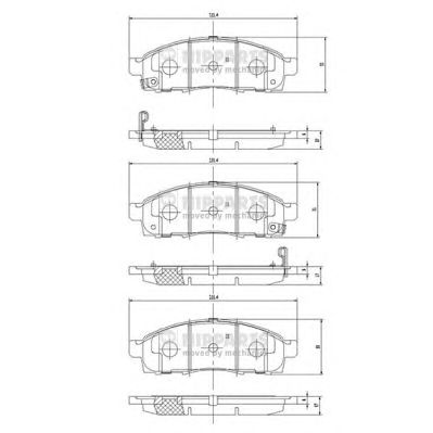 NIPPARTS n3601101 -  Комплект тормозных колодок, дисковый тормоз