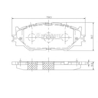 NIPPARTS n3602128 -  Комплект тормозных колодок, дисковый тормоз