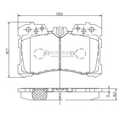 NIPPARTS n3602131 -  Комплект тормозных колодок, дисковый тормоз