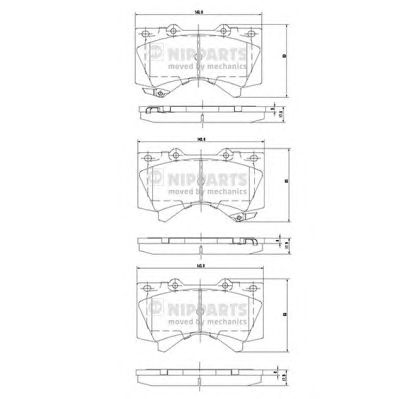 NIPPARTS n3602136 -  Комплект тормозных колодок, дисковый тормоз