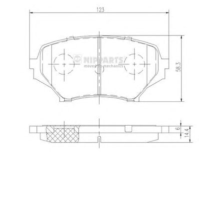 NIPPARTS n3603068 -  Комплект тормозных колодок, дисковый тормоз