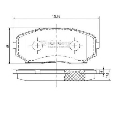 NIPPARTS n3603070 -  Комплект тормозных колодок, дисковый тормоз
