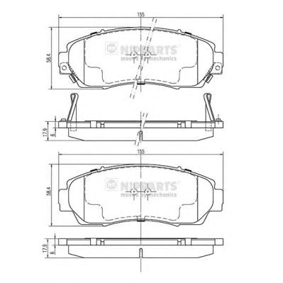 NIPPARTS n3604073 -  Комплект тормозных колодок, дисковый тормоз