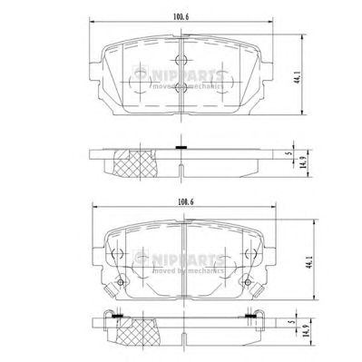 NIPPARTS n3610309 -  Комплект тормозных колодок, дисковый тормоз