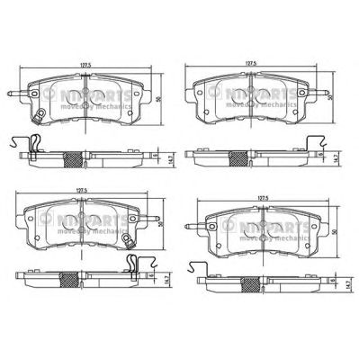 NIPPARTS n3611058 -  Комплект тормозных колодок, дисковый тормоз