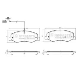 NIPPARTS n3611061 -  Комплект тормозных колодок, дисковый тормоз