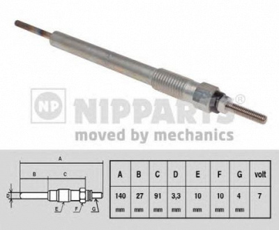 NIPPARTS n5710507 -  Свеча накаливания