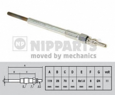 NIPPARTS n5718001 -  Свеча накаливания