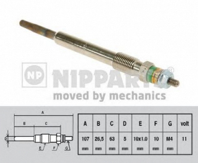 NIPPARTS n5718002 -  Свеча накаливания