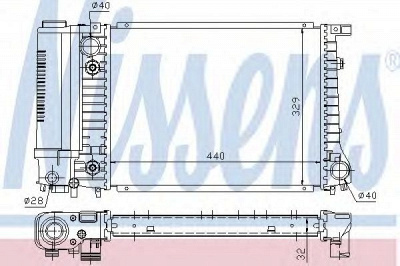 NISSENS 60703a -  Радиатор, охлаждение двигателя