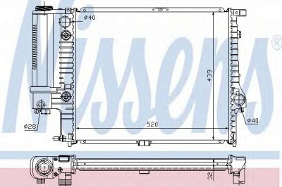 NISSENS 60709a -  Радиатор, охлаждение двигателя
