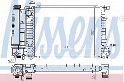 NISSENS 60735a -  Радиатор, охлаждение двигателя