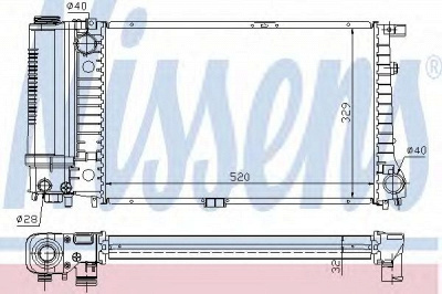 NISSENS 60736a -  Радиатор, охлаждение двигателя