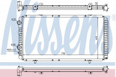 NISSENS 61390a -  Радиатор, охлаждение двигателя
