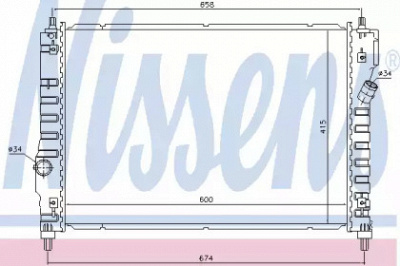 NISSENS 61628 -  Радиатор, охлаждение двигателя