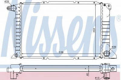 NISSENS 62080a -  Радиатор, охлаждение двигателя