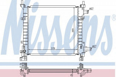 NISSENS 62083a -  Радиатор, охлаждение двигателя