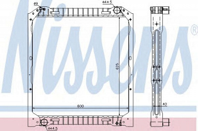 NISSENS 62349a -  Радиатор, охлаждение двигателя