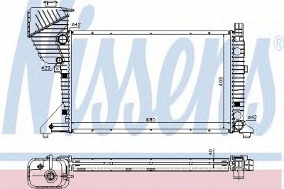 NISSENS 62519a -  Радиатор, охлаждение двигателя