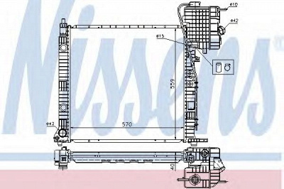 NISSENS 62559a -  Радиатор, охлаждение двигателя