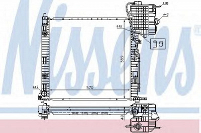 NISSENS 62561a -  Радиатор, охлаждение двигателя