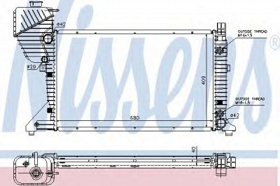 NISSENS 62597a -  Радиатор, охлаждение двигателя