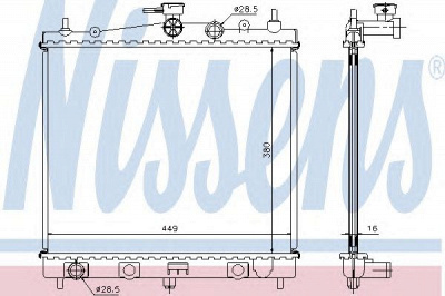 NISSENS 62902a -  Радиатор, охлаждение двигателя