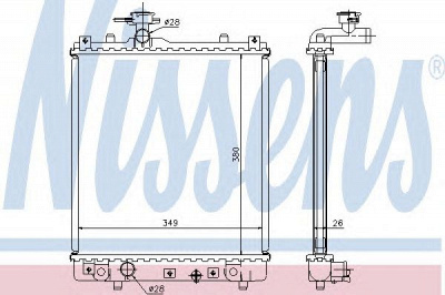 NISSENS 63014a -  Радиатор, охлаждение двигателя