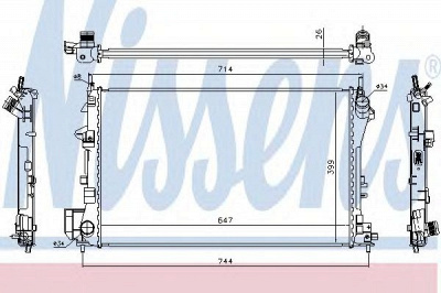 NISSENS 63024a -  Радиатор, охлаждение двигателя
