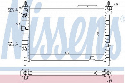 NISSENS 63061a -  Радиатор, охлаждение двигателя