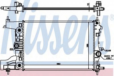 NISSENS 630729 -  Радиатор, охлаждение двигателя