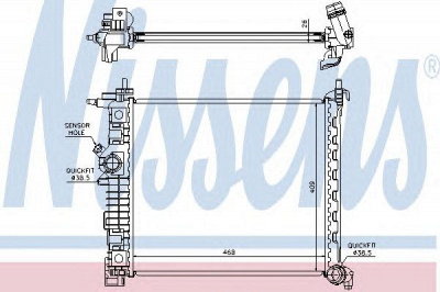 NISSENS 630736 -  Радиатор, охлаждение двигателя