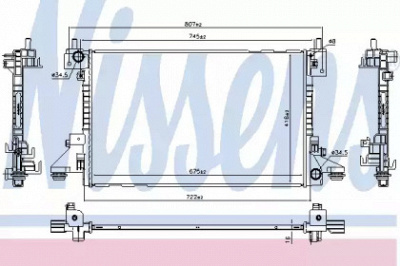 NISSENS 630766 -  Радиатор, охлаждение двигателя