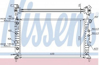 NISSENS 63078a -  Радиатор, охлаждение двигателя
