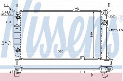 NISSENS 63253a -  Радиатор, охлаждение двигателя