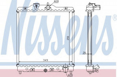 NISSENS 63310a -  Радиатор, охлаждение двигателя