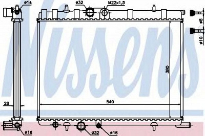 NISSENS 63502a -  Радиатор, охлаждение двигателя