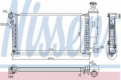 NISSENS 63521a -  Радиатор, охлаждение двигателя