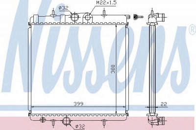 NISSENS 63708a -  Радиатор, охлаждение двигателя