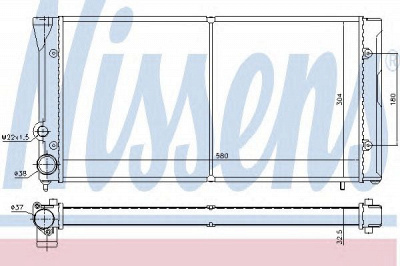 NISSENS 65235 -  Радиатор, охлаждение двигателя