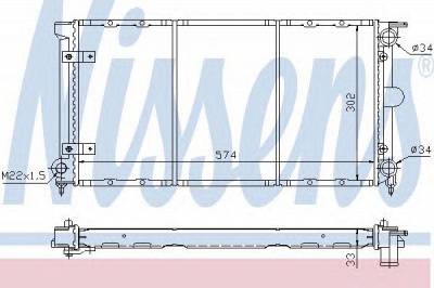 NISSENS 65264 -  Радиатор, охлаждение двигателя