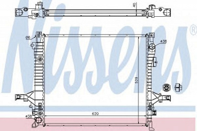 NISSENS 65613a -  Радиатор, охлаждение двигателя