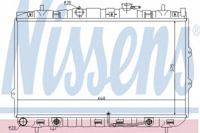NISSENS 66649 -  Радиатор, охлаждение двигателя