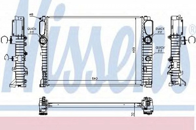 NISSENS 67102a -  Радиатор, охлаждение двигателя